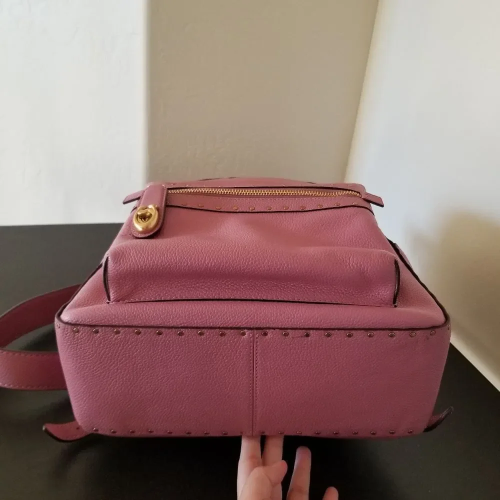 Coach Pink Leather Backpack